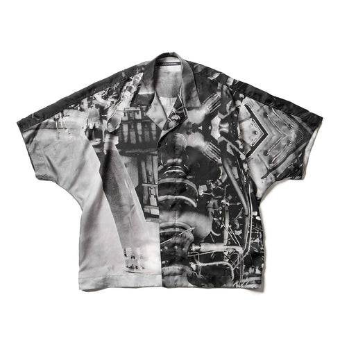 JULIUS 907SHM3-P Black / Glide Overshirt — Residual Form