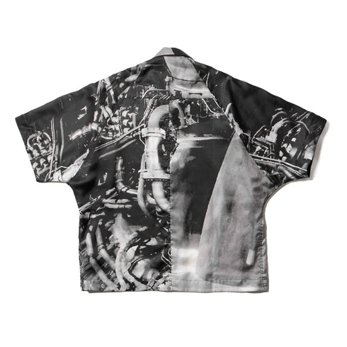 JULIUS 907SHM3-P Black / Glide Overshirt — Residual Form