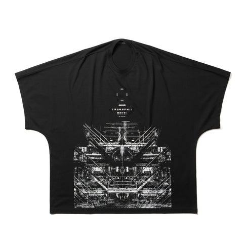 JULIUS 907CPM2 Black / Europa Graphic Oversized T-Shirt