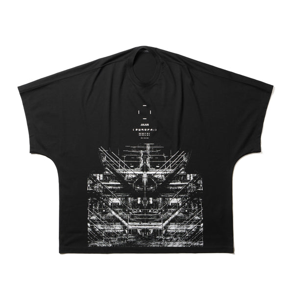 JULIUS 907CPM2 Black / Europa Graphic Oversized T-Shirt