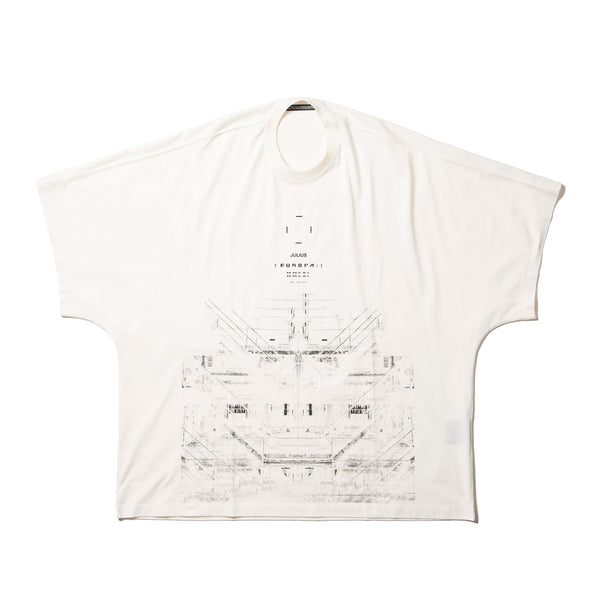 JULIUS 907CPM2 Off White / Europa Graphic Oversized T-Shirt