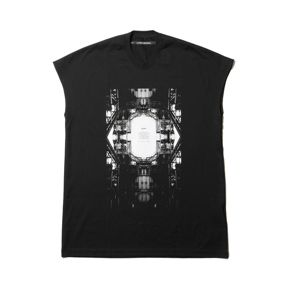 JULIUS 907CPM3 Black / Europa Graphic Sleeveless T-Shirt