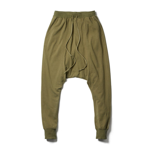 JULIUS 907PAM11 Army Green / Outpsot Drop-Crotch Pants