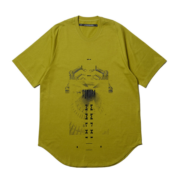 JULIUS 907CPM1 Acid Green / Europa Graphic T-Shirt