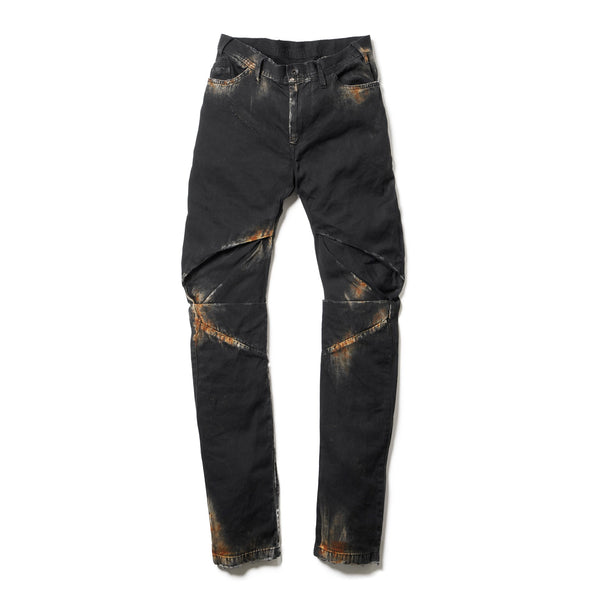 JULIUS 907PAM6-R Oxide / Rust Slim Biker Pants