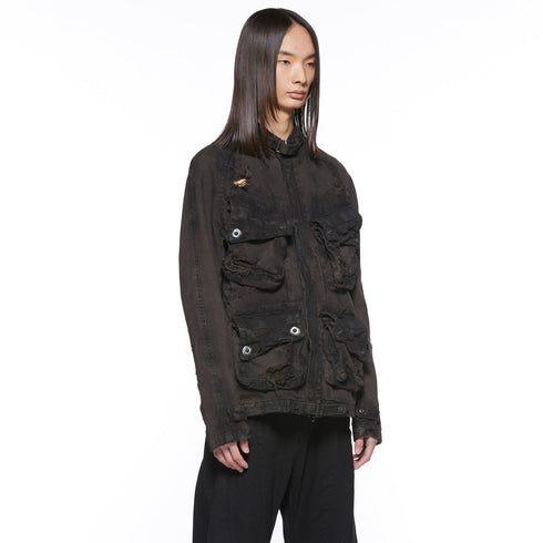 JULIUS 917BLM1-BW Dark Brown / Gas Mask Jacket