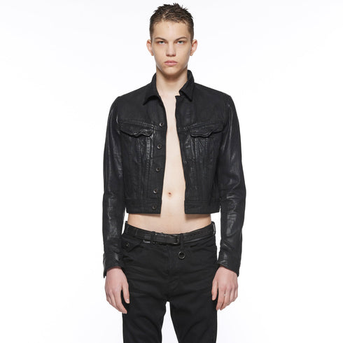 JULIUS 917BLM9-C Black / Corset Denim Jacket