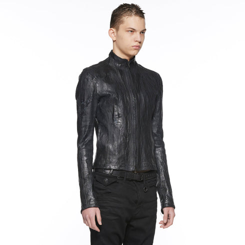 JULIUS 917BLM3-CK Black / Seamed Skinny Jacket