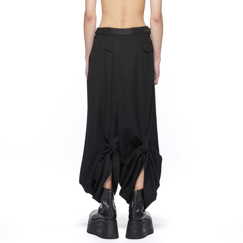 JULIUS 917PAM4 Black / Over Wrapping Trousers