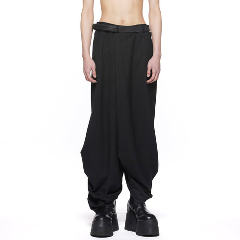 JULIUS 917PAM4 Black / Over Wrapping Trousers
