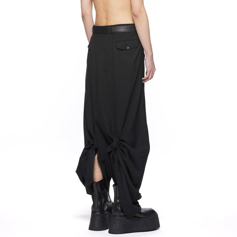 JULIUS 917PAM4 Black / Over Wrapping Trousers