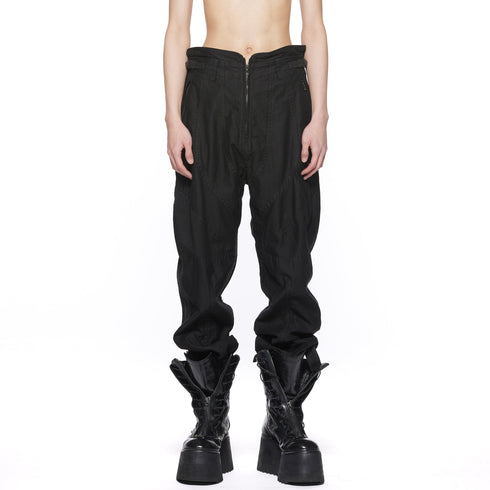 JULIUS 917PAM16 Black / Unchain Tapered Pants