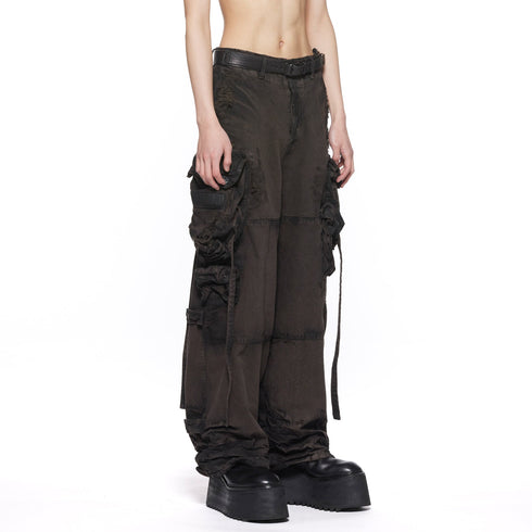 JULIUS 917PAM1-BW Dark Brown / Gas Mask Pants