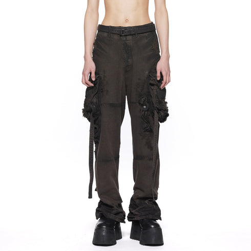 JULIUS 917PAM1-BW Dark Brown / Gas Mask Pants