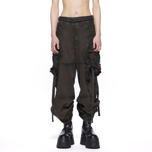 JULIUS 917PAM1-BW Dark Brown / Gas Mask Pants