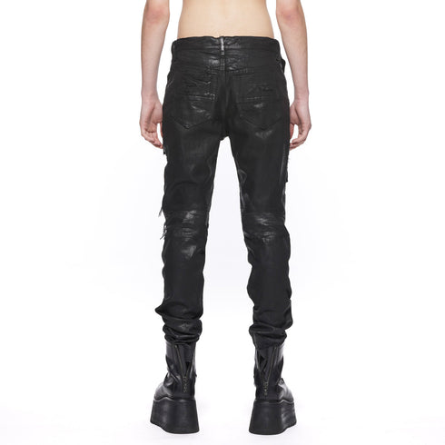 JULIUS 917PAM2-C Black / Destroyed Biker Pants