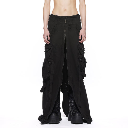 JULIUS 917SKU1 Black / Gas Mask Raver Skirt