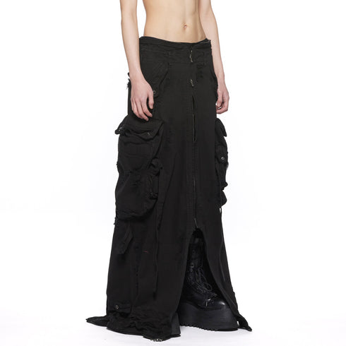 JULIUS 917SKU1 Black / Gas Mask Raver Skirt