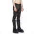 JULIUS 917PAM2-BW Dark Brown / Destroyed Biker Pants