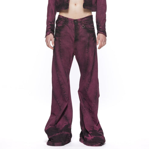 JULIUS 917PAM13-CP Azalea / Bending Tuba Pants