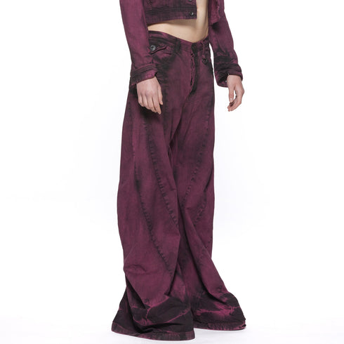 JULIUS 917PAM13-CP Azalea / Bending Tuba Pants