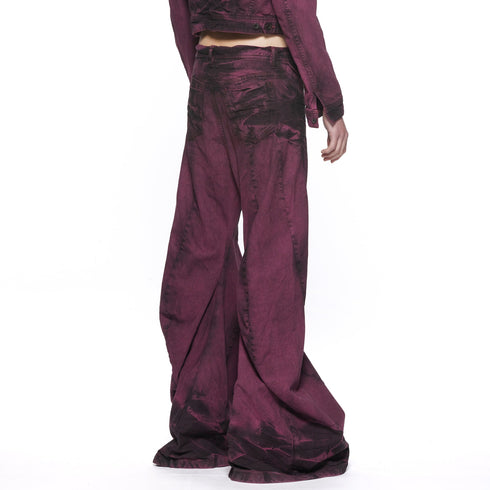 JULIUS 917PAM13-CP Azalea / Bending Tuba Pants