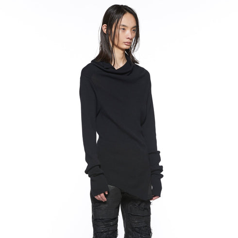 JULIUS 917KNM2 Black / Cowl Neck Knit Top