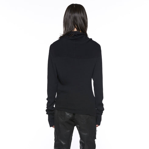 JULIUS 917KNM2 Black / Cowl Neck Knit Top