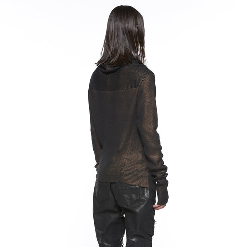 JULIUS 917KNM2-C Dark Brown / Cowl Neck Knit Top