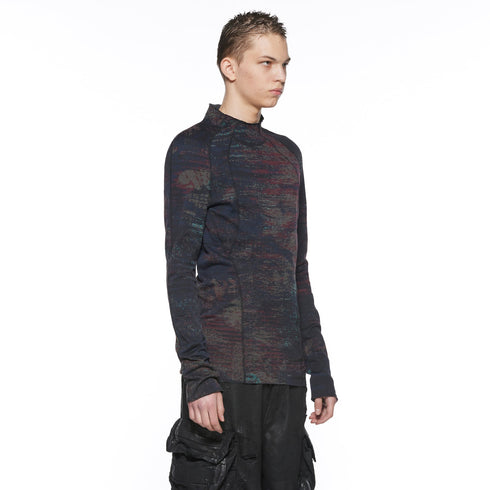 JULIUS 917KNM3 Noise / Digital Noise Skinny Top