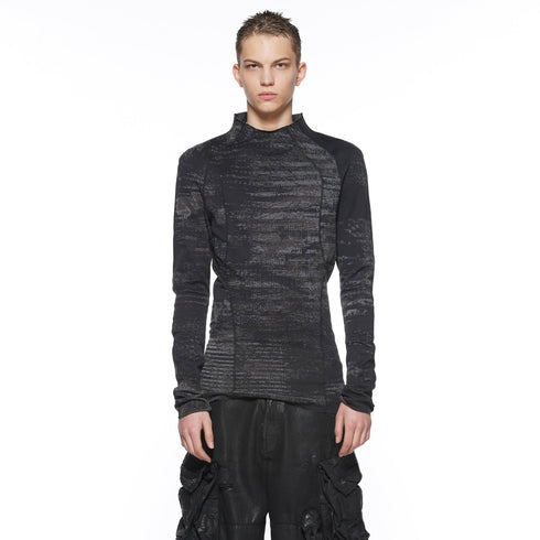 JULIUS 917KNM3 Bk Noise / Digital Noise Skinny Top