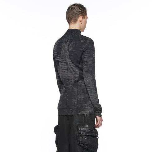 JULIUS 917KNM3 Bk Noise / Digital Noise Skinny Top