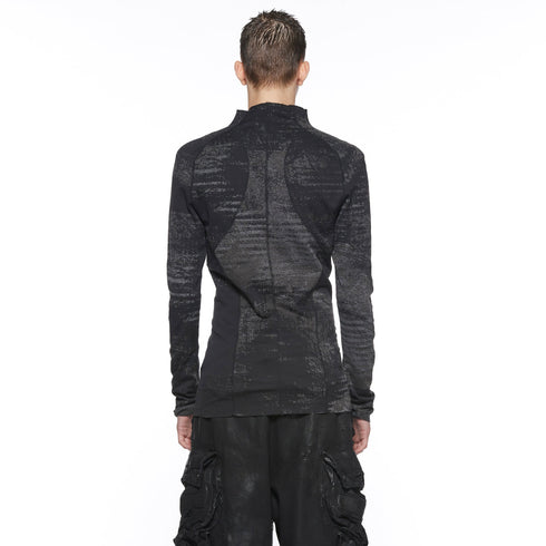 JULIUS 917KNM3 Bk Noise / Digital Noise Skinny Top