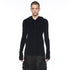 JULIUS 917KNM6 Black / Seamed Skinny Hoodie
