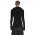 JULIUS 917KNM6 Black / Seamed Skinny Hoodie