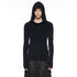 JULIUS 917KNM6 Black / Seamed Skinny Hoodie