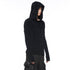 JULIUS 917KNM6 Black / Seamed Skinny Hoodie
