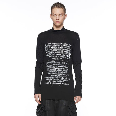 JULIUS 917CPM6 Black / The Order Of Chaos High Neck Top