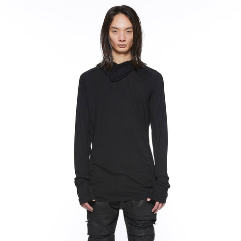 JULIUS 917CUM10 Black / Cowl Hooded Top
