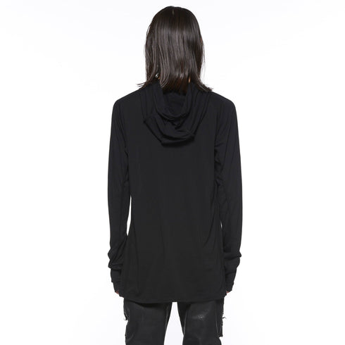 JULIUS 917CUM10 Black / Cowl Hooded Top