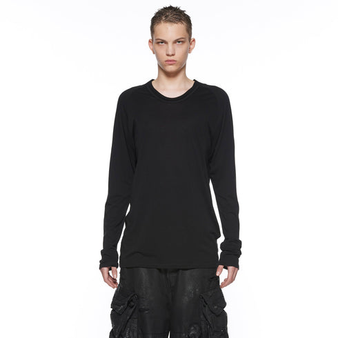 JULIUS 917CUM12 Black / Seamd Neck Top