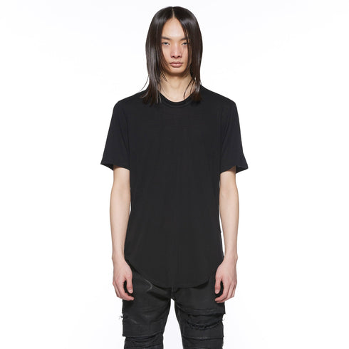 JULIUS 917CUM13 Black / Round Hem T-Shirt