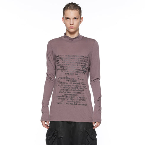 JULIUS 917CPM6 Ash Purple / The Order Of Chaos High Neck Top