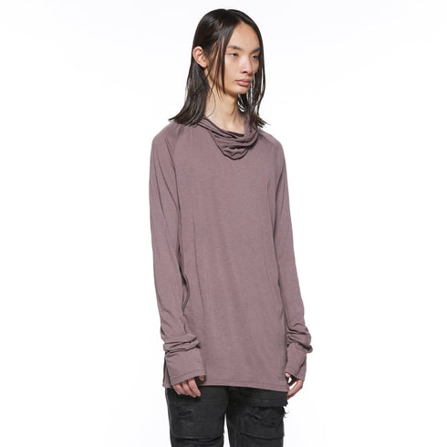 JULIUS 917CUM10 Ash Purple / Cowl Hooded Top