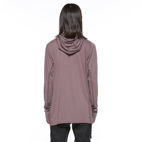JULIUS 917CUM10 Ash Purple / Cowl Hooded Top