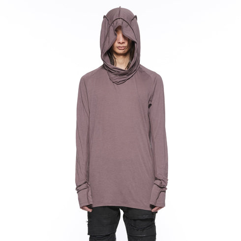 JULIUS 917CUM10 Ash Purple / Cowl Hooded Top