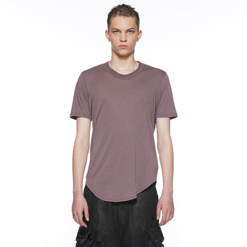 JULIUS 917CUM13 Ash Purple / Round Hem T-Shirt