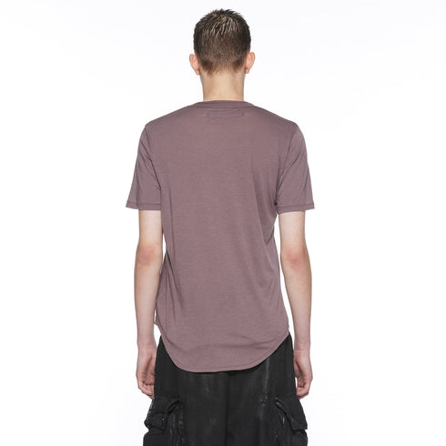 JULIUS 917CUM13 Ash Purple / Round Hem T-Shirt