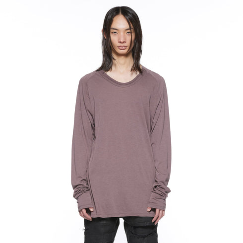 JULIUS 917CUM12 Ash Purple / Seamd Neck Top