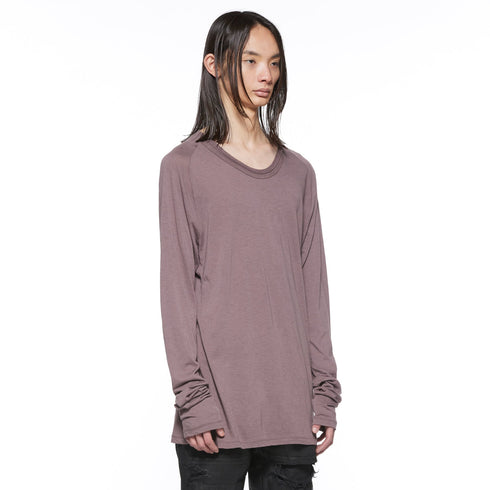JULIUS 917CUM12 Ash Purple / Seamd Neck Top